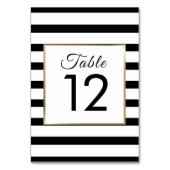 クラシックストライプウェディング  | 偽金箔 テーブルナンバー (裏面)