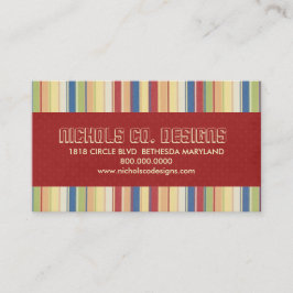 クラシックストライプカラフルBusiness Card 名刺