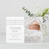 クラシックストライプクロスフォトサンキューカード サンキューカード (スタンド正面)