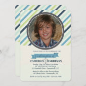 クラシックストライプフォト招待状 招待状 (正面/裏面)