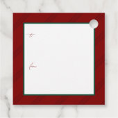 クラシックストライプホリディギフトラベル – ジュエル/深いトーン フェイバータグ (裏面)