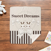 クラシックストライプモダンかわいいツインバニーガール シェルパブランケット