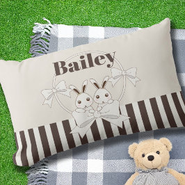 クラシックストライプモダンかわいい漫画バニー アウトドアクッション