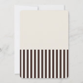 クラシックストライプモダンバニーツインガール誕生日 招待状 (裏面)