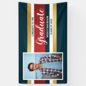 クラシックストライプ卒業写真修了会 横断幕 (縦)