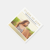 クラシックストライプ卒業式パーティナプキン スタンダードカクテルナプキン (角)