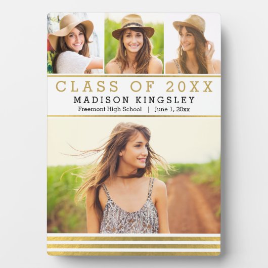 クラシックストライプ卒業歯垢 フォトプラーク (正面)