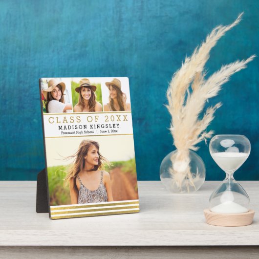 クラシックストライプ卒業歯垢 フォトプラーク (側面)