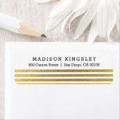 クラシックストライプ差出人住所ラベル ラベル (インサイチュ)