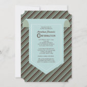 クラシックストライプ確認招待状 招待状 (正面)