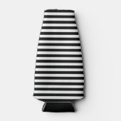 クラシックストライプ航海の白黒 ボトルクーラー (正面)