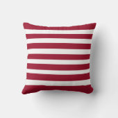 クラシックストライプ赤と白装飾用クッション クッション (裏面)