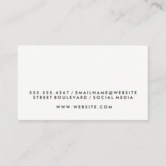 クラシックストライプ 名刺 (裏面)