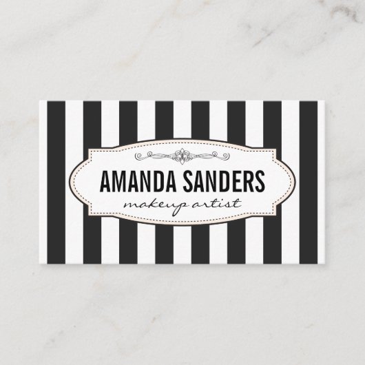 クラシックストライプ 名刺 (正面)