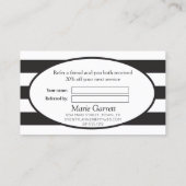 クラシックストライプBlack Refer a Friend 紹介カード (裏面)