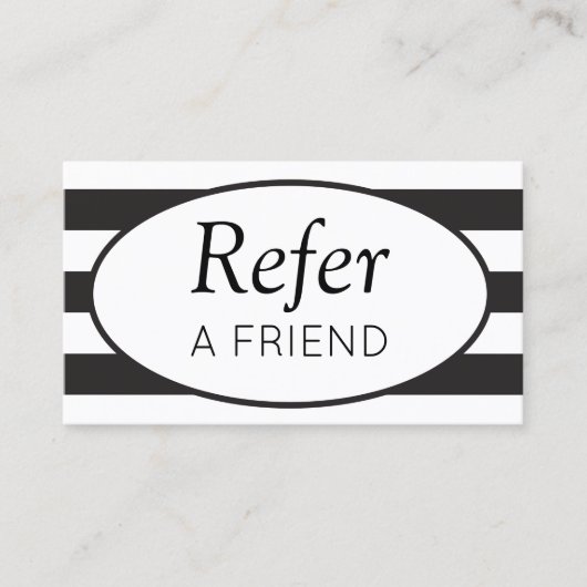 クラシックストライプBlack Refer a Friend 紹介カード (正面)