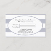 クラシックストライプGrey Refer a Friend 紹介カード (裏面)