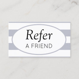 クラシックストライプGrey Refer a Friend 紹介カード