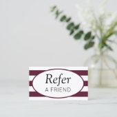 クラシックストライプMaroon Refer a Friend 紹介カード (スタンド正面)