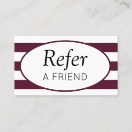 クラシックストライプMaroon Refer a Friend 紹介カード