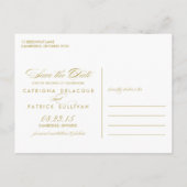 クラシックストライプMint日付はがき保存 案内ポストカード (裏面)