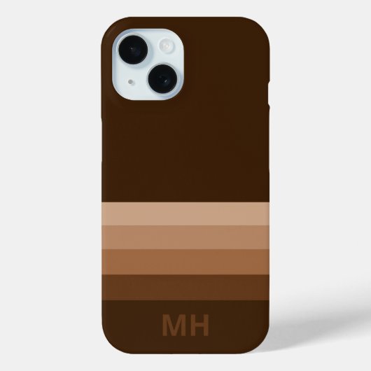 クラシックストライプMonogram iPhone 15ケース Case-Mate iPhoneケース (裏面)