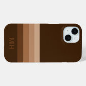 クラシックストライプMonogram iPhone 15ケース Case-Mate iPhoneケース (裏面 (横))