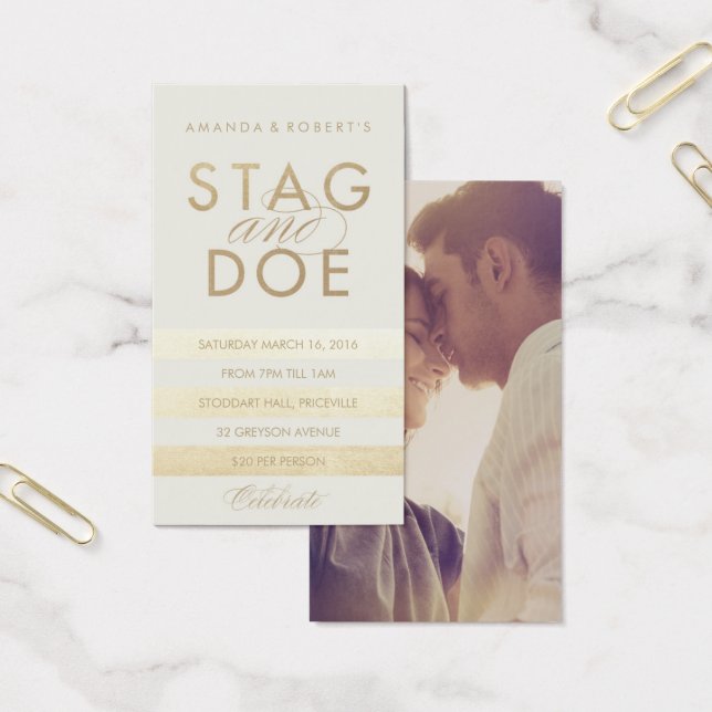 クラシックストライプStag & Doeチケット金ゴールド (オフィス)