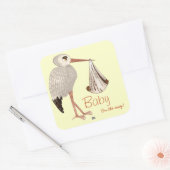 クラシックストーク（ニュートラル） 2 （ベビーシャワー） スクエアシール (封筒)