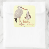 クラシックストーク（ニュートラル） 2 （ベビーシャワー） スクエアシール (バッグ)