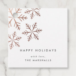 クラシックスノーフレッフェイククフォイルホリデイ フェイバータグ