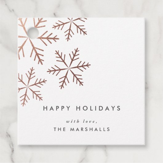 クラシックスノーフレッフェイククフォイルホリデイ フェイバータグ (正面)