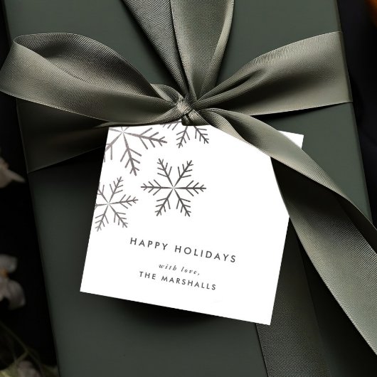 クラシックスノーフレッフェイククフォイルホリデイ フェイバータグ