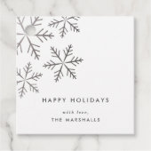 クラシックスノーフレッフェイククフォイルホリデイ フェイバータグ (正面)