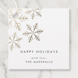 クラシックスノーフレッフェイククフォイルホリデーギフト フェイバータグ