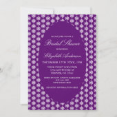 クラシックスノーフレークウィンタージュエルトーンブライダルシャワー 招待状 (正面)