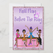 クラシックスパークル&グリッターバチェロレッテ 招待状 (正面)