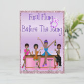 クラシックスパークル&グリッターバチェロレッテ 招待状 (スタンド正面)