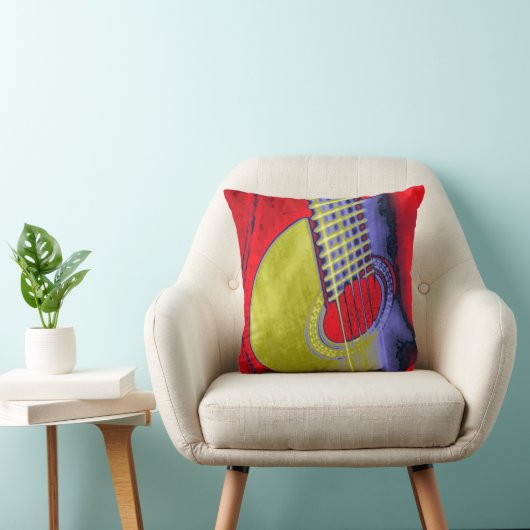 クラシックスペインのギタポップ・アートのー クッション (椅子)