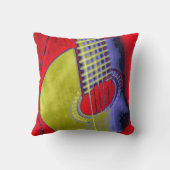 クラシックスペインのギタポップ・アートのー クッション (裏面)