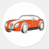 クラシックスポーツカーのシール ラウンドシール (正面)
