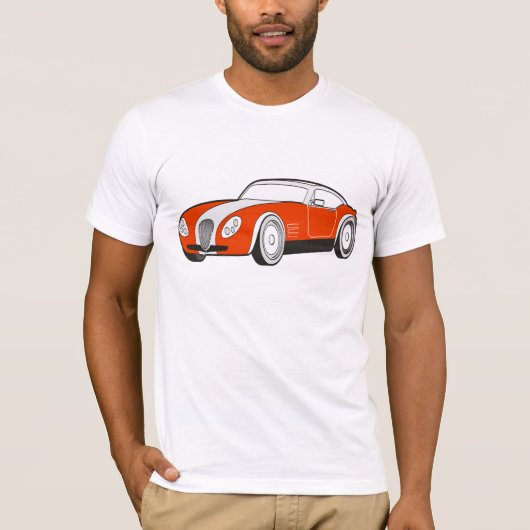 クラシックスポーツカーメンズTシャツ Tシャツ (正面)