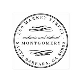 クラシックス結婚ワーズ名ラウンド差出人住所 ラバースタンプ