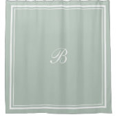 クラシックス縁どトのモノグラムレター シャワーカーテン (正面)