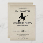 クラシックス飛んでいるイッチヴィンテージハロウィーン 招待状 (正面/裏面)