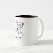 クラシックセラミック製マグエレガントと日常必需品 ツートーンマグカップ (正面右)