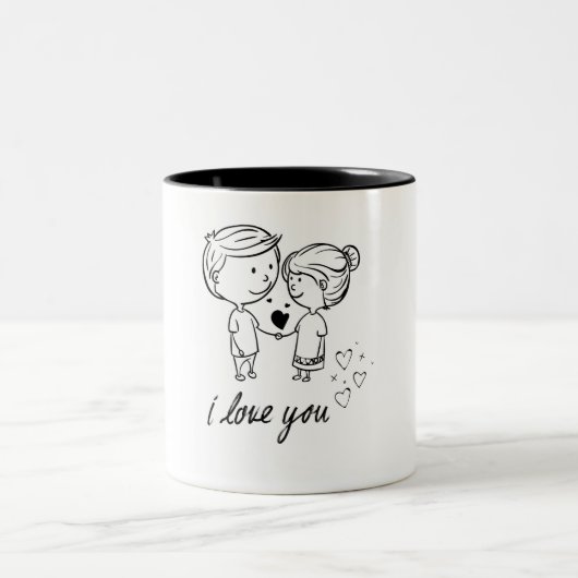 クラシックセラミック製マグエレガントと日常必需品 ツートーンマグカップ (中央)