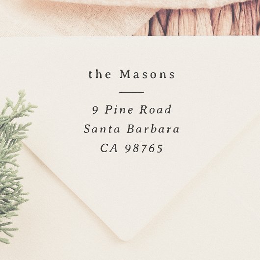 クラシックセリフタイポグラフィエレガント差出人住所 セルフインキングスタンプ