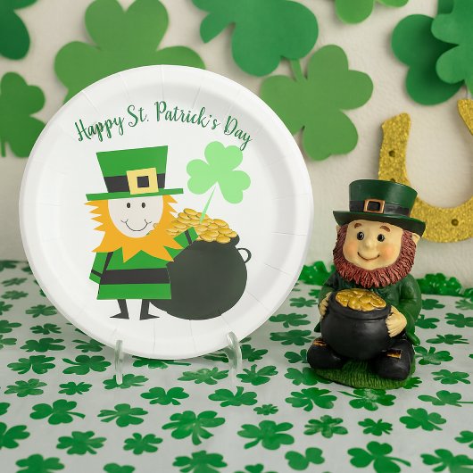 クラシックセントパトリックの日パーティー紙プレート ペーパープレート