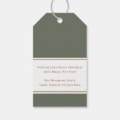 クラシックセージクリスマスデッズハッピーホリデー ギフトタグ (裏面)